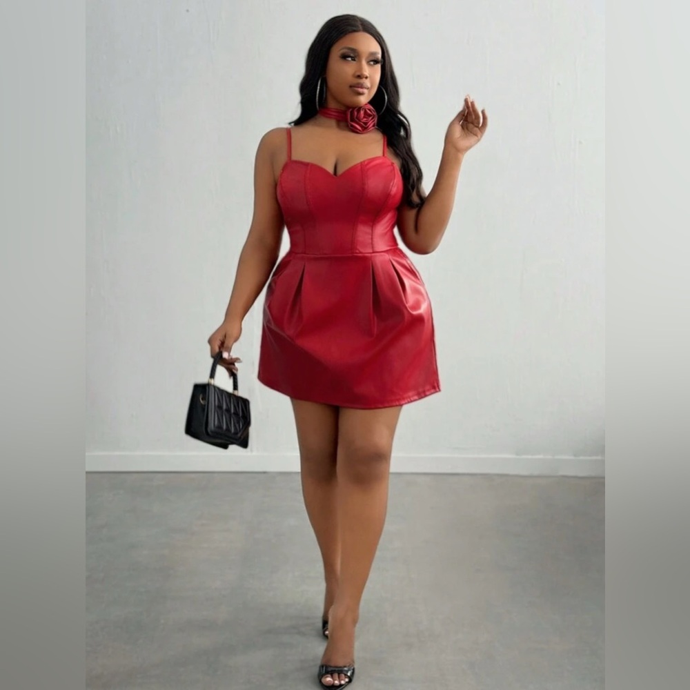 Red Pleather Dress